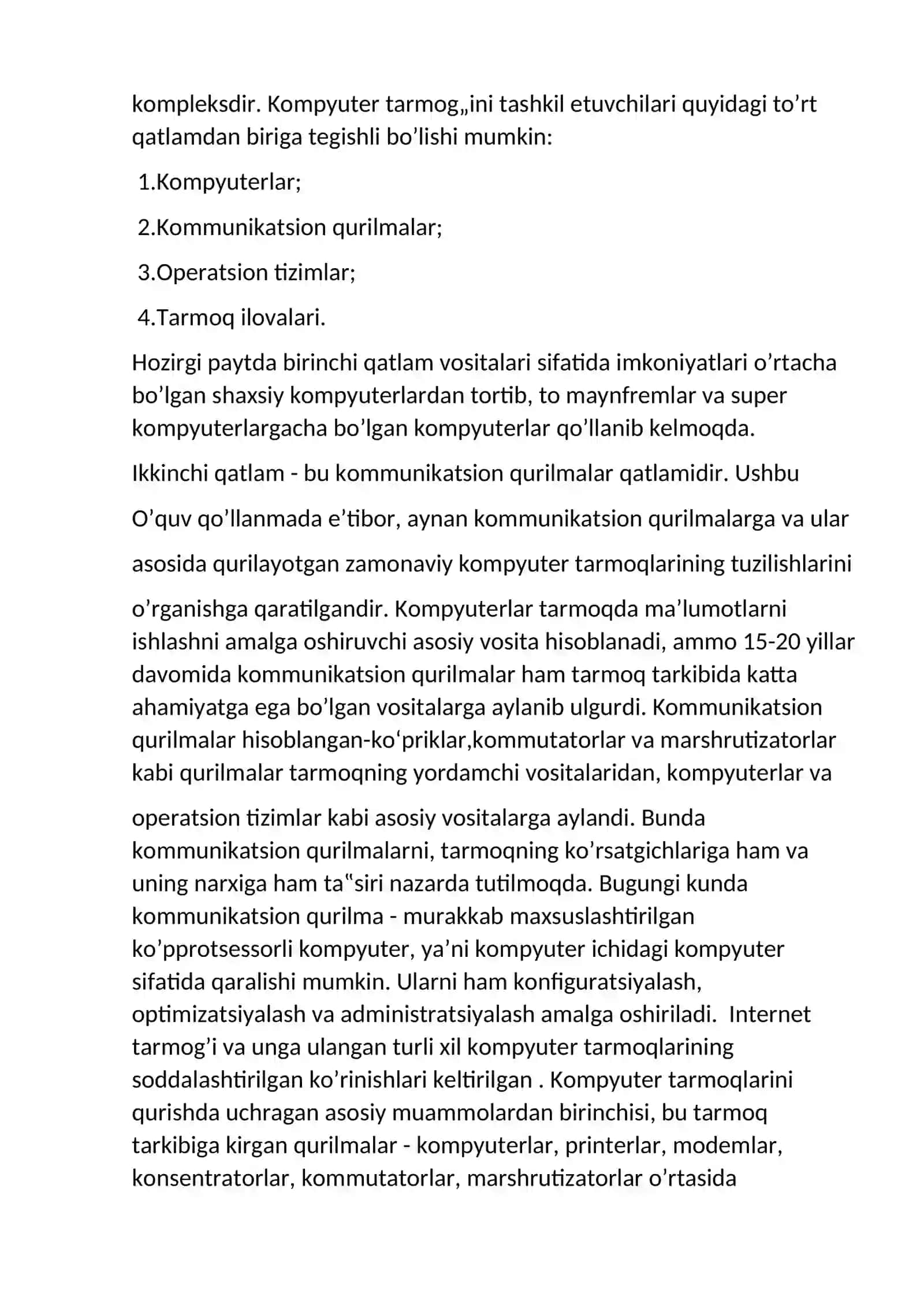 Zamonaviy kompyuter tarmoqlari 3