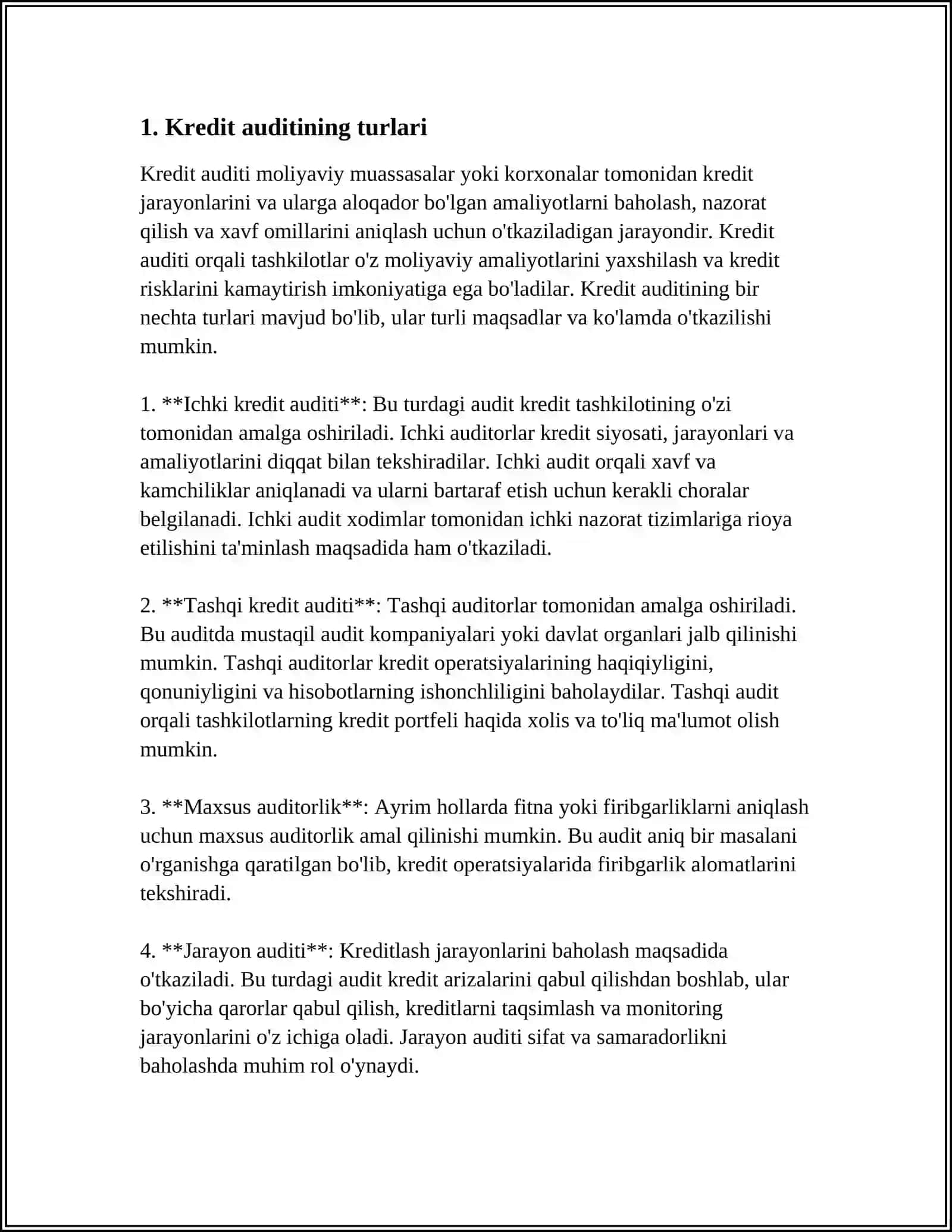 BANK AUDITINING TURLARI 3