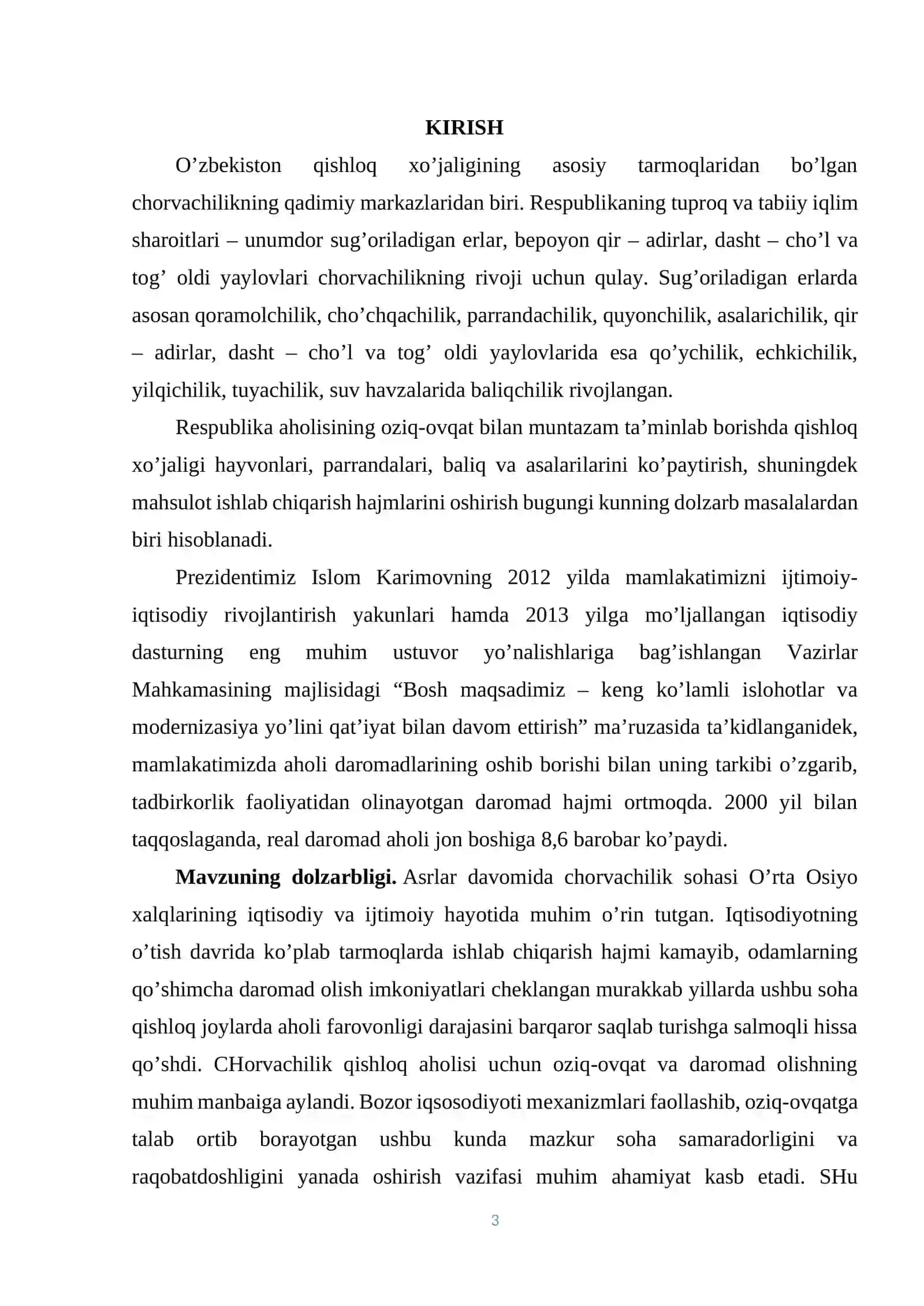 QUYI AMUDARYO IQTISODIY GEOGRFIK RAYONINING CHORVACHILIGI 3