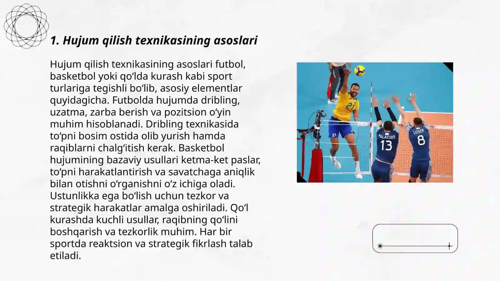 Hujum qilish texnikasini o'rgatish 3