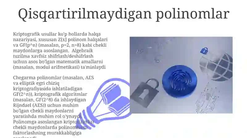 Halqa va maydon tyshunchasi kriptografiya fanidan 3