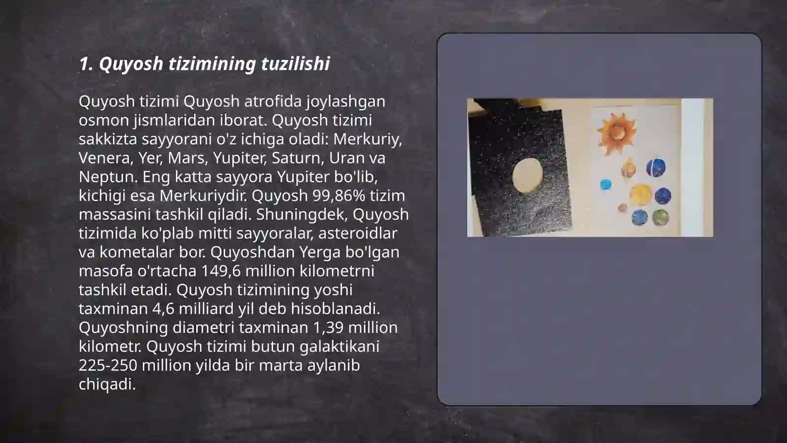 Quyosh tizimi loyihasi 3