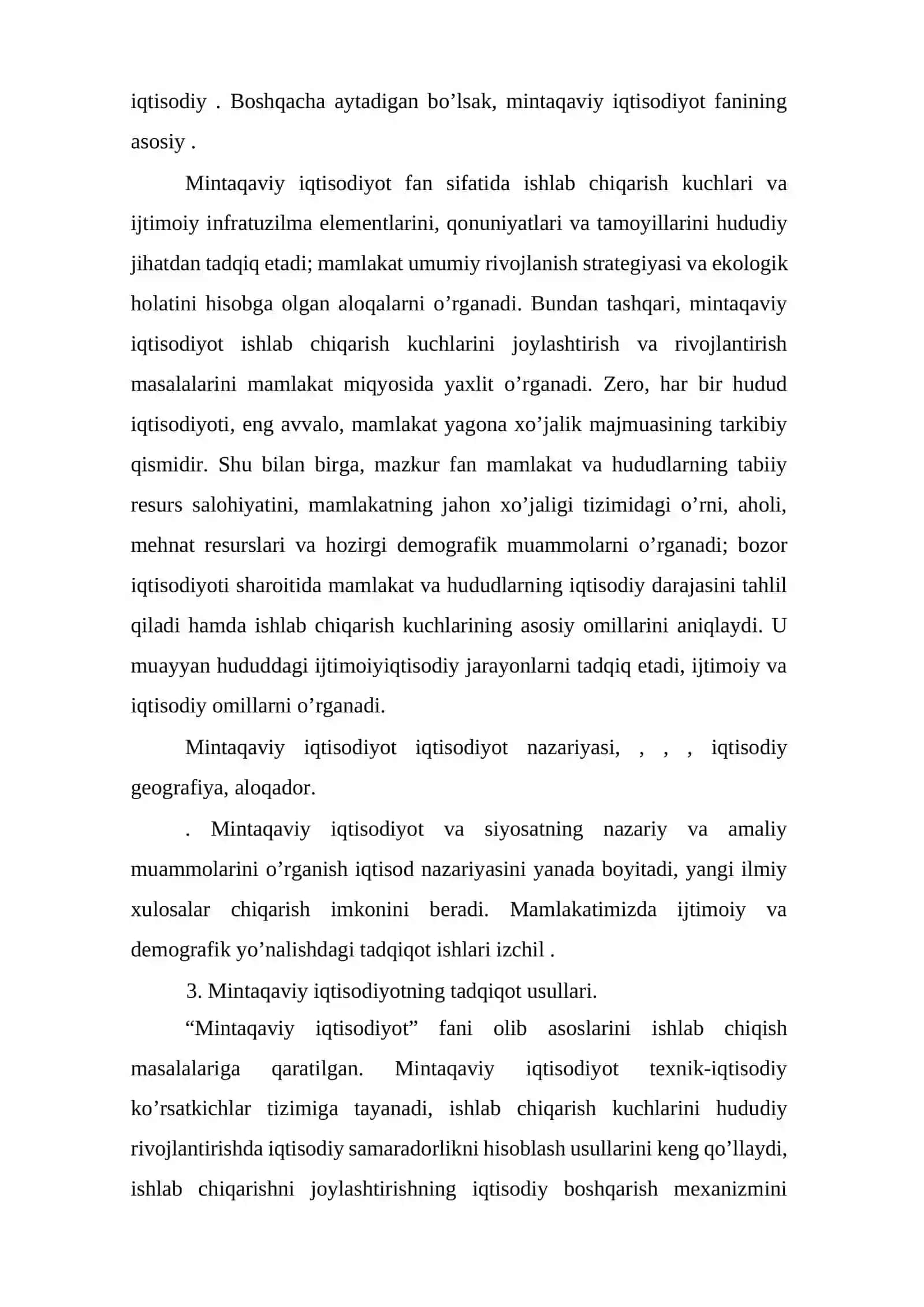 MINTAQAVIY IQTISODIYOT 3