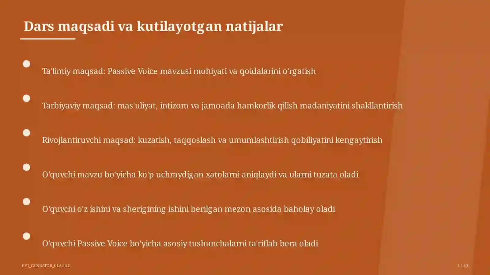 Passive Voice (9-sinf) 3