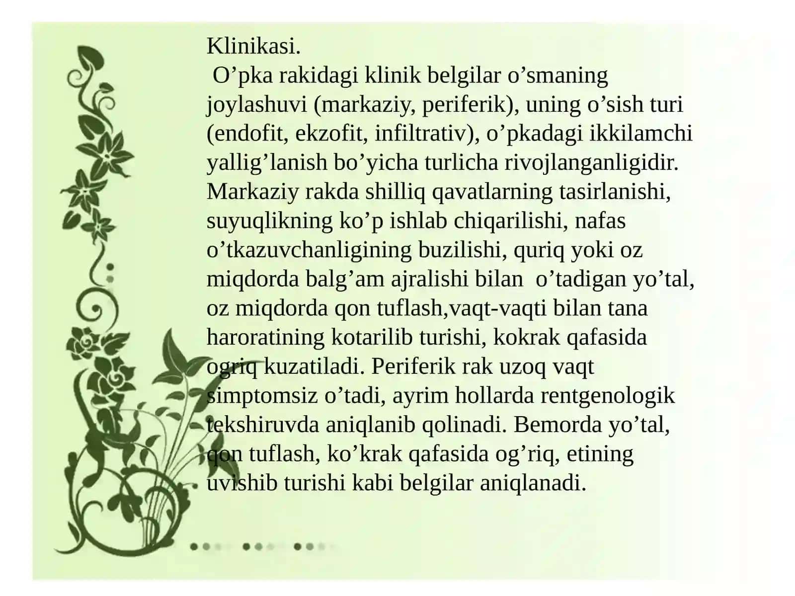 O'pkaraki kasalliklari va ularni davolash 3