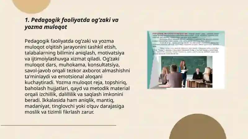 Pedagogik faoliyatda muloqot 3