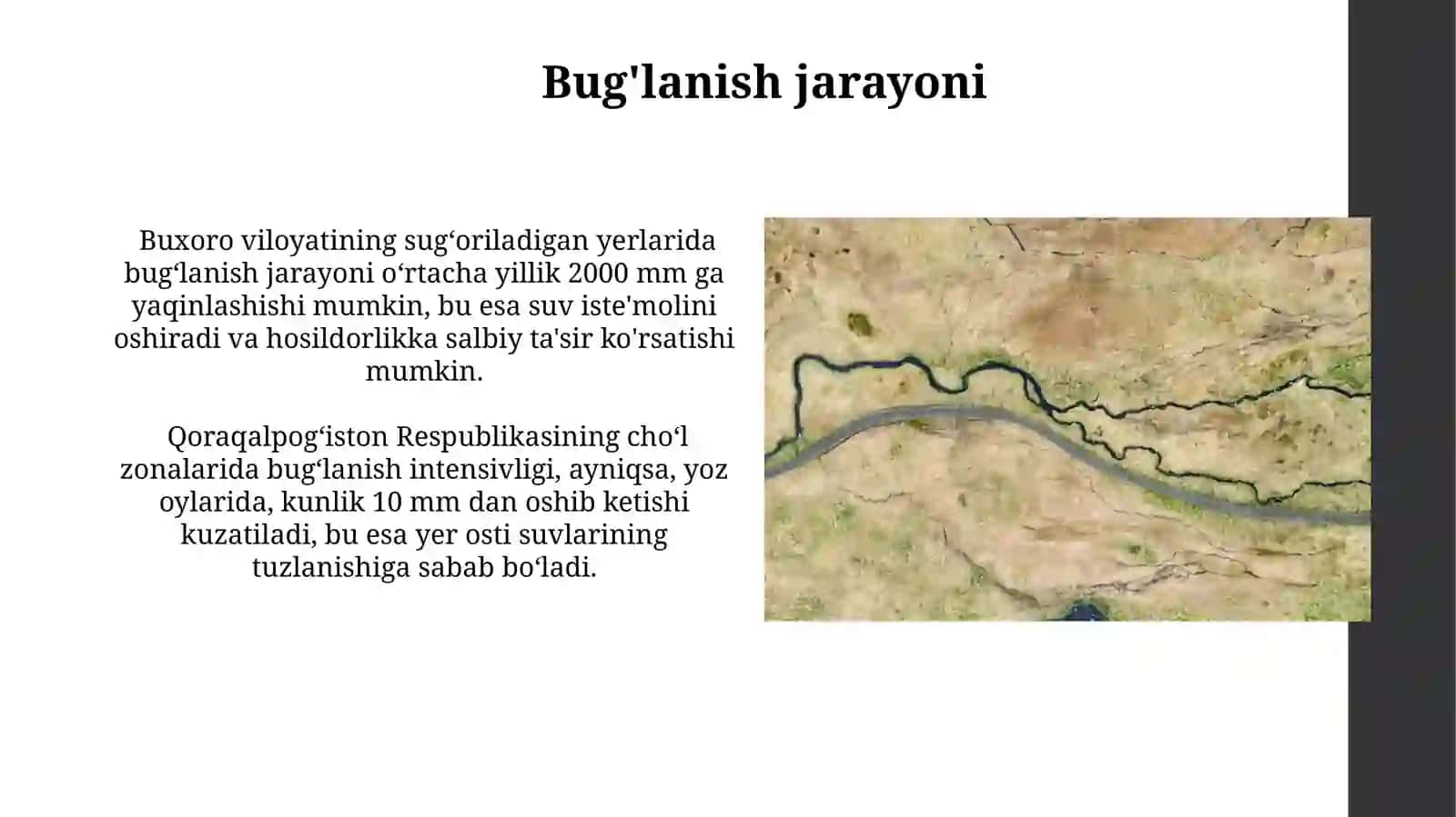 Daryolar suvrejimining davirlari 3