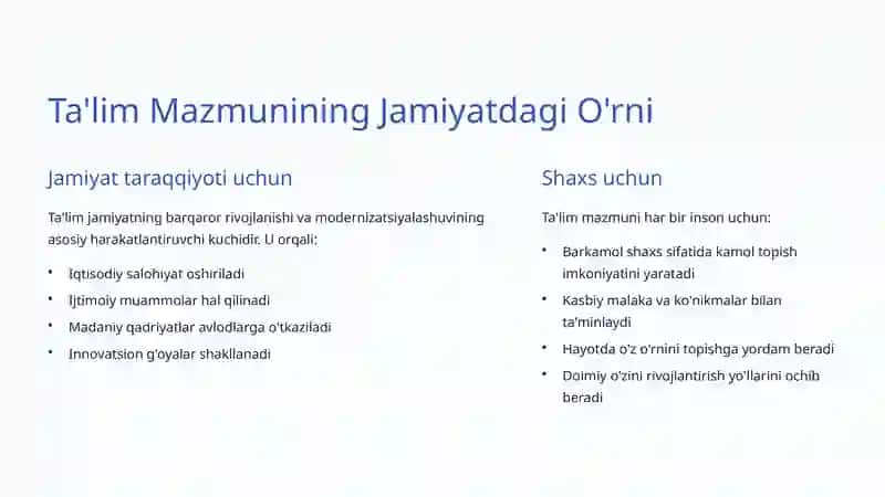 Ta'lim Mazmunini Belgilash Tamoyillari 3