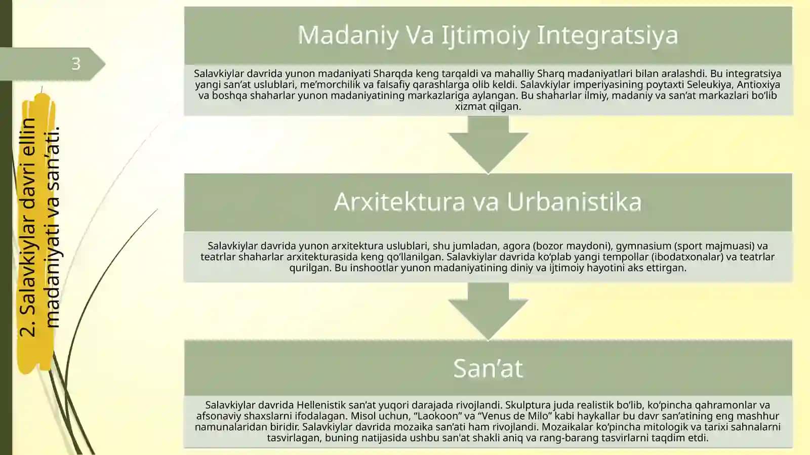 ANTIK DAVRI MADANIYATI VA SAN’ATI. 3