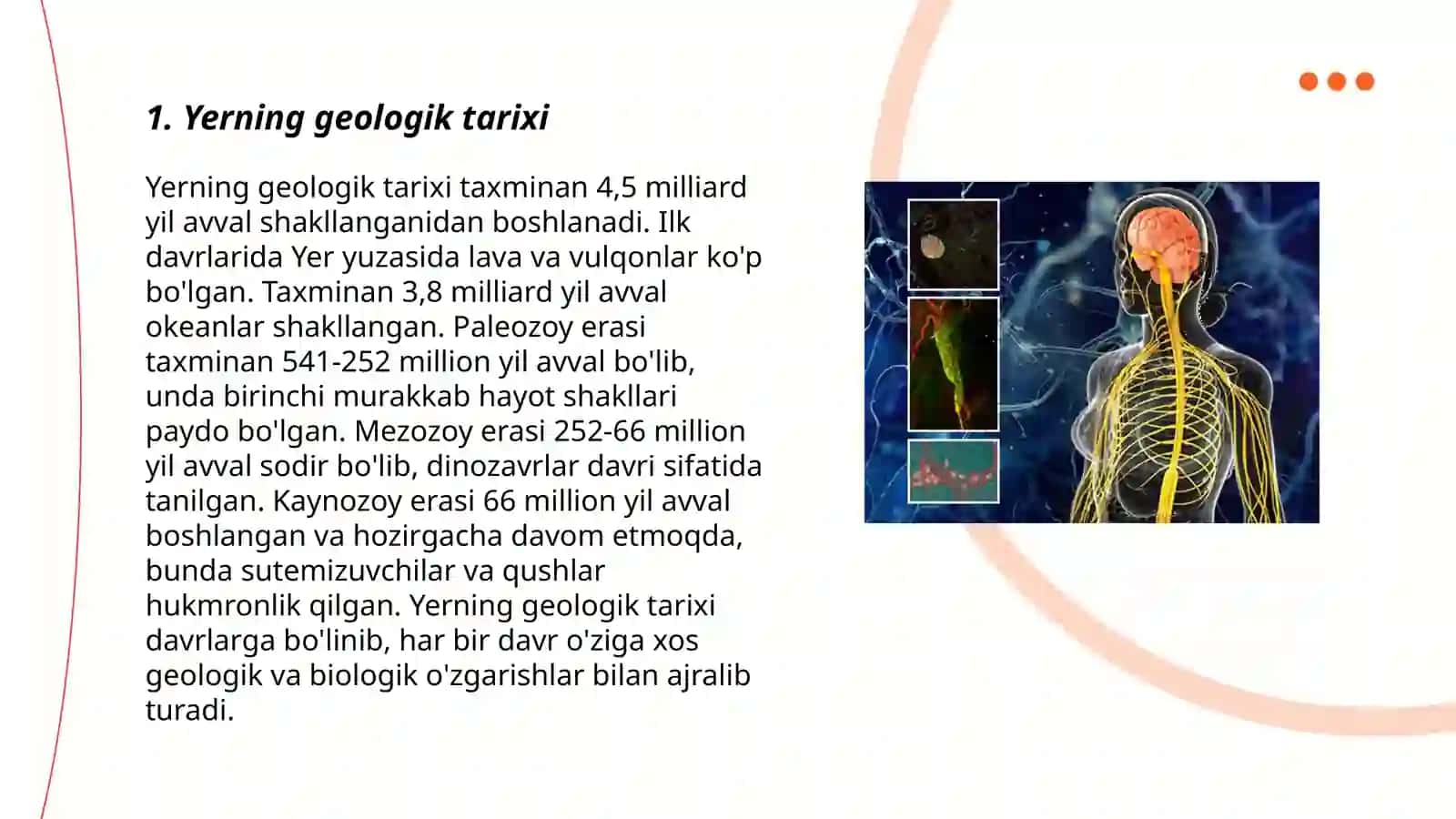 Yerda hayotning paydo boʻlishi va rivojlanishi 3