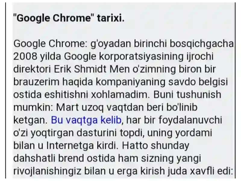 Google Chrome dasturining imoniyatlari 3