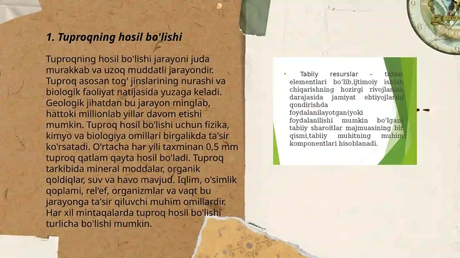 Tuproq va uning tabiiy xususiyatlari 3