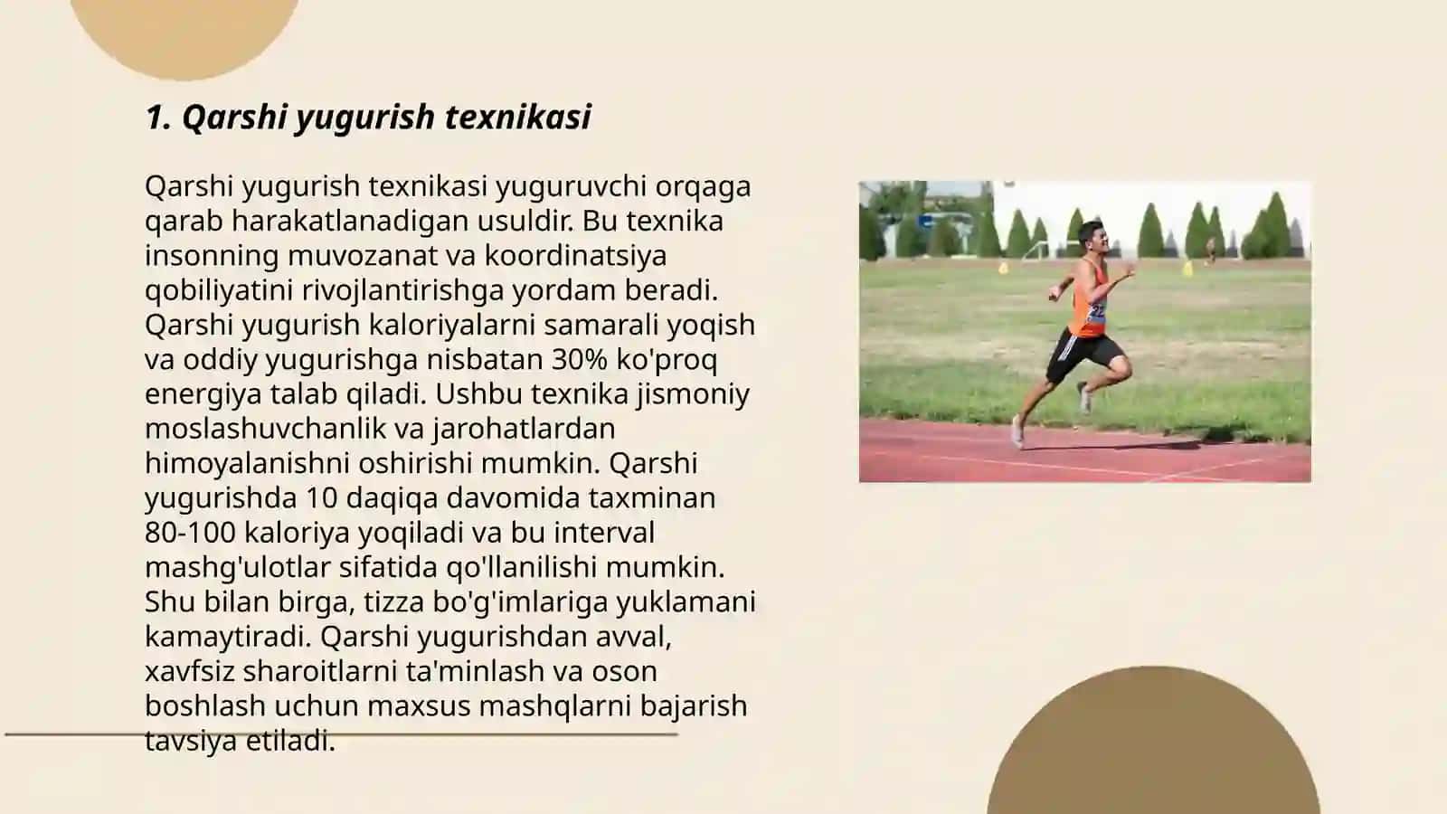 Qarshi yugurish texnikasi 3