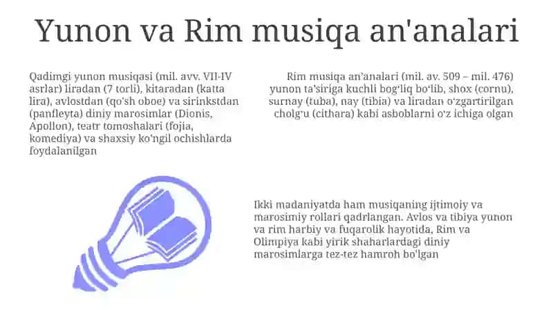 Qadimgi musiqa an'analari 3