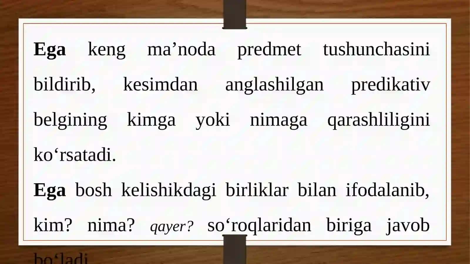 Ega va kesimning ifodalanishi 3