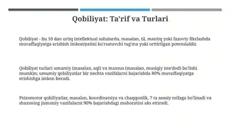 Qobiliyat 3