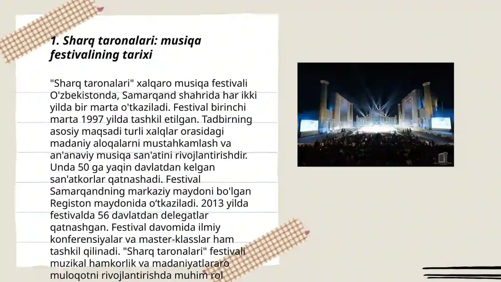 Sharq taronalari: musiqa festivalining tarixi 3