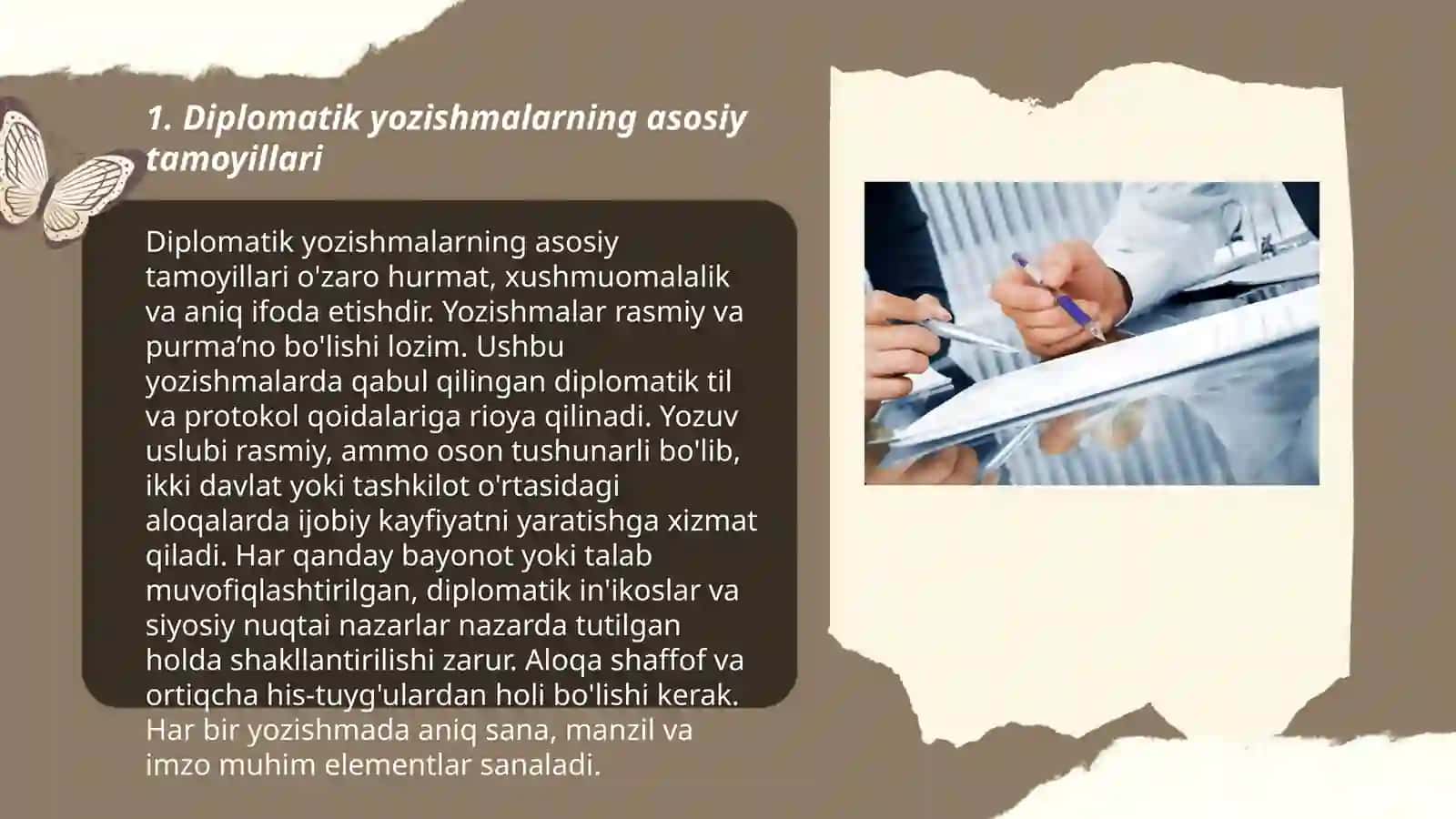 Diplomatik va tijorat yozishmalari 3