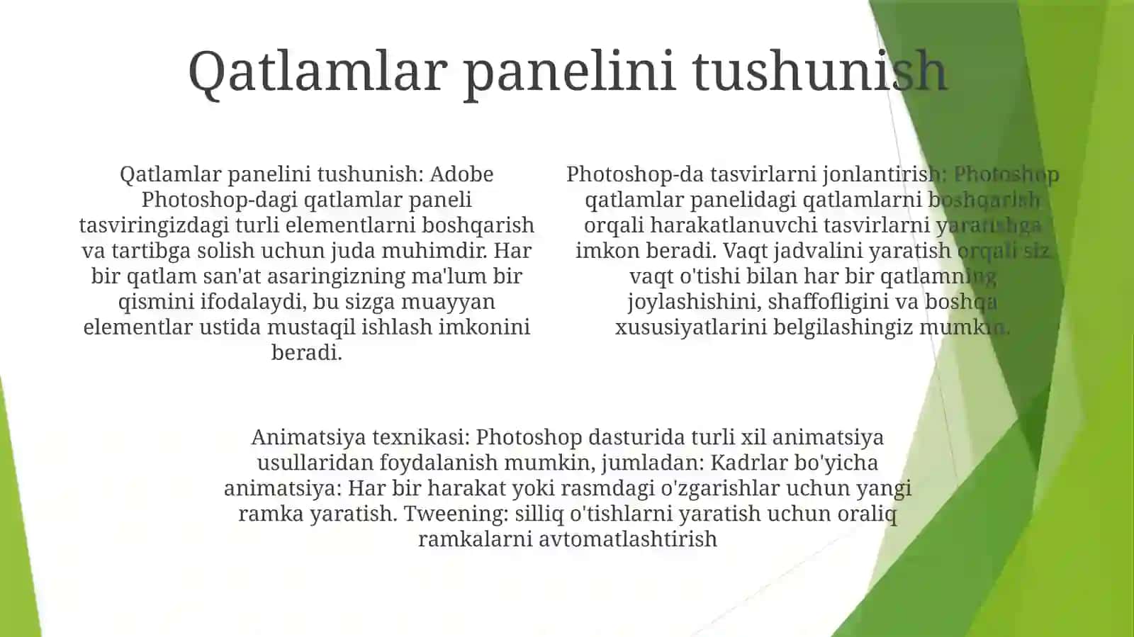 Photoshop Dasturida Harakatlanuvchi Tasvirlar 3