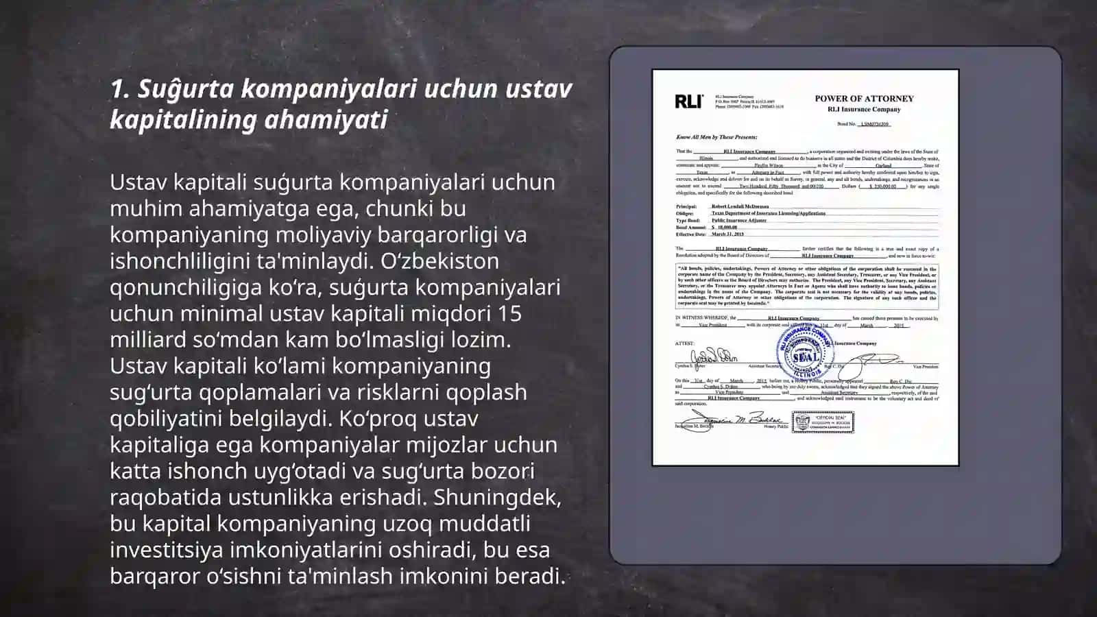 Suĝurta kompaniyalari ustav kapitallarini shakllantirish manbalari 3