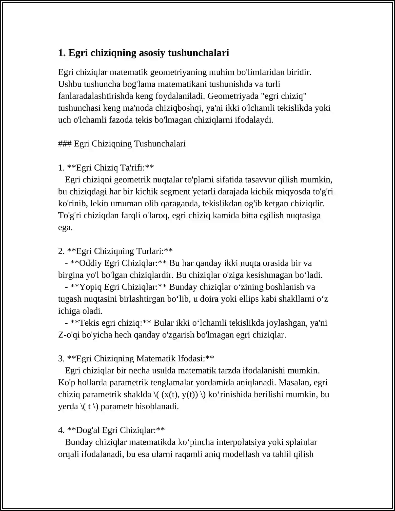 TEKSLIKDA EGRI CHIZIQ TENGLAMALAR 3