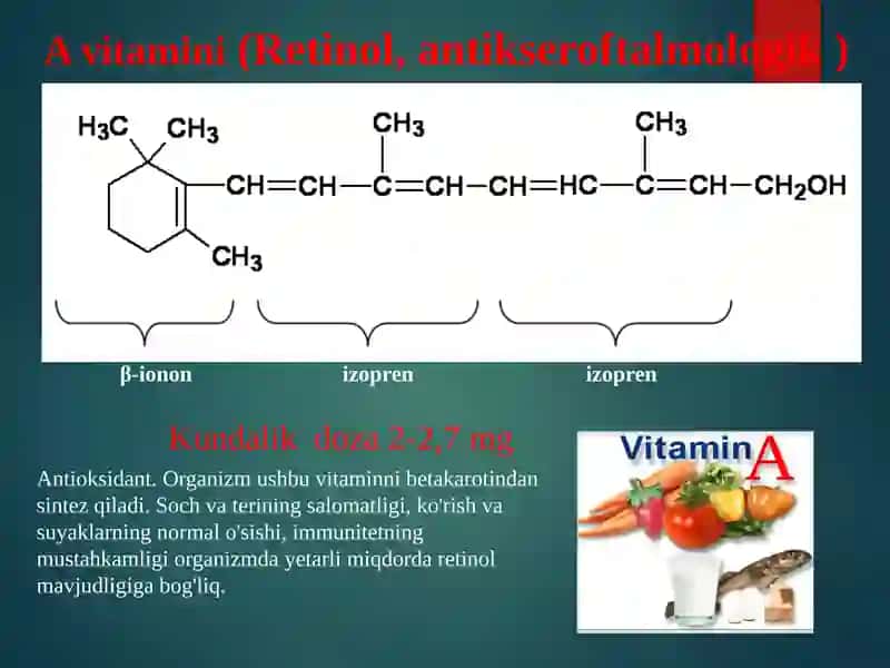 Yog’da eruvchan vitaminlar 3