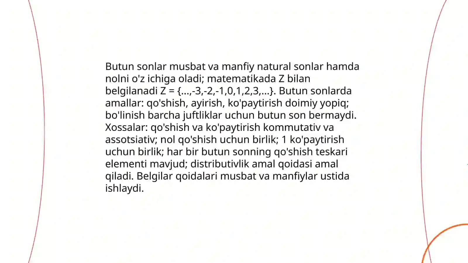 Butun sonlar ustida amallar 3