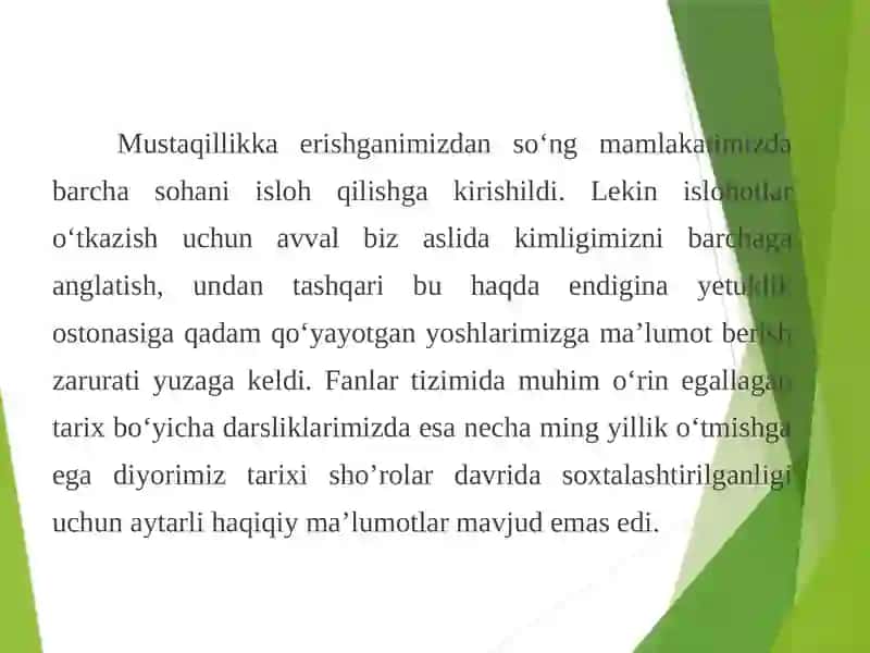 Tarixiy xotirasiz kelajak yo’q 3