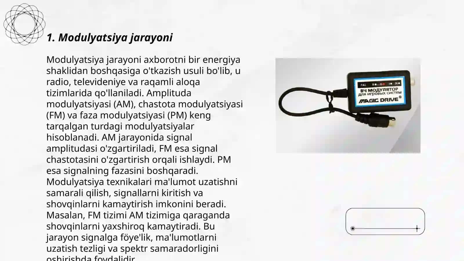 Modulyator va demodulyatorlar 3