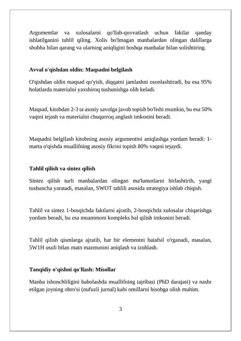 Tanqidiy oʻqishni samarali yoʻlga qoʻyish vositalari 3