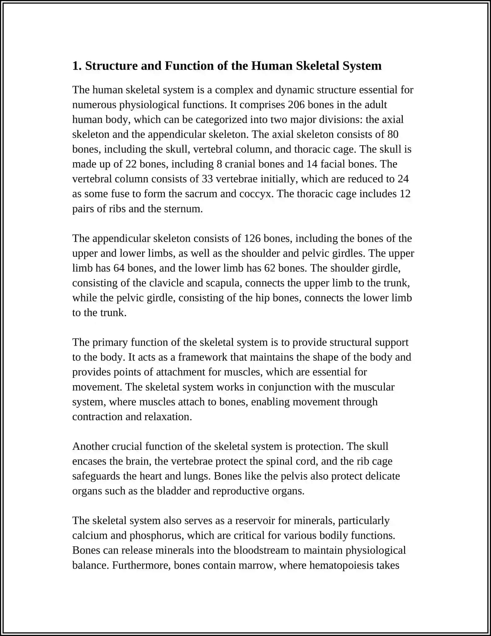 THE SKELETAL SYSTEM OF A HUMAN BEING 3