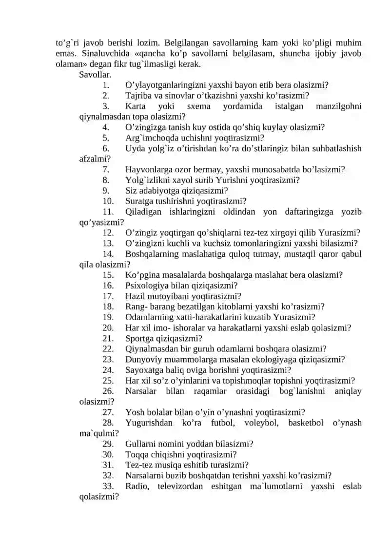 QOBILIYATNI DIAGNOSTIKA QILISH 3