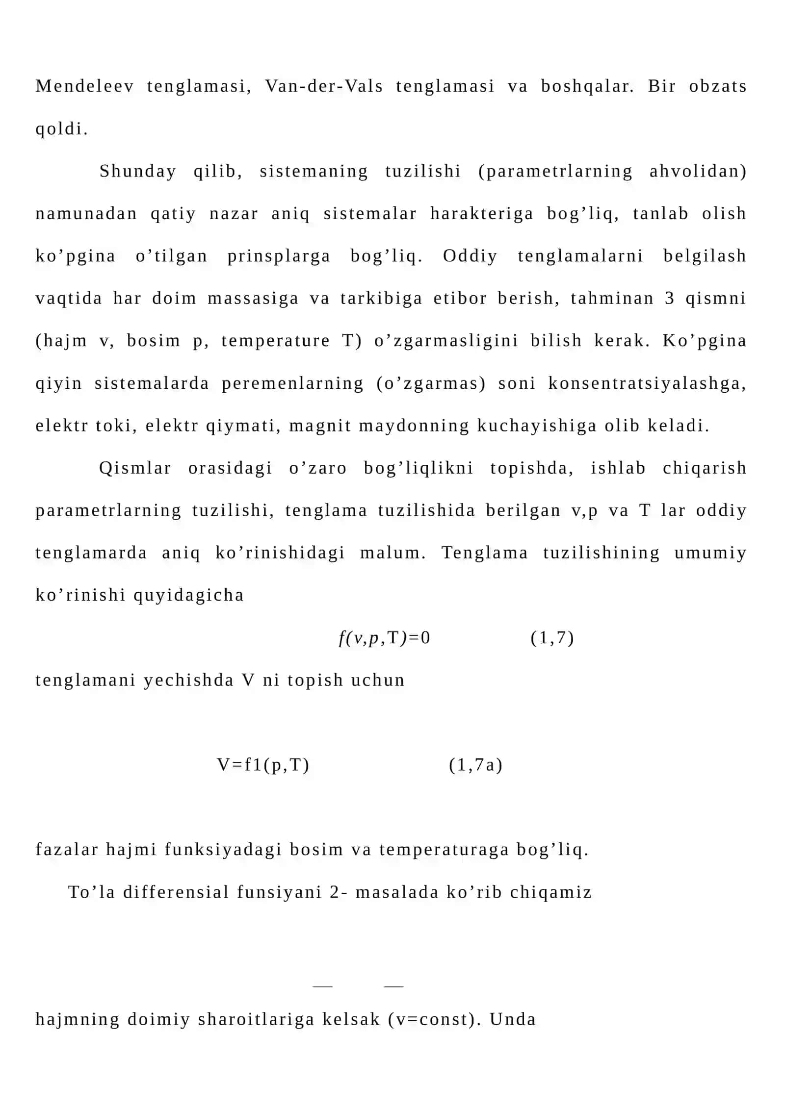 Tenglamalarning tuzilishi. Temperature koeffitsiyenti 3