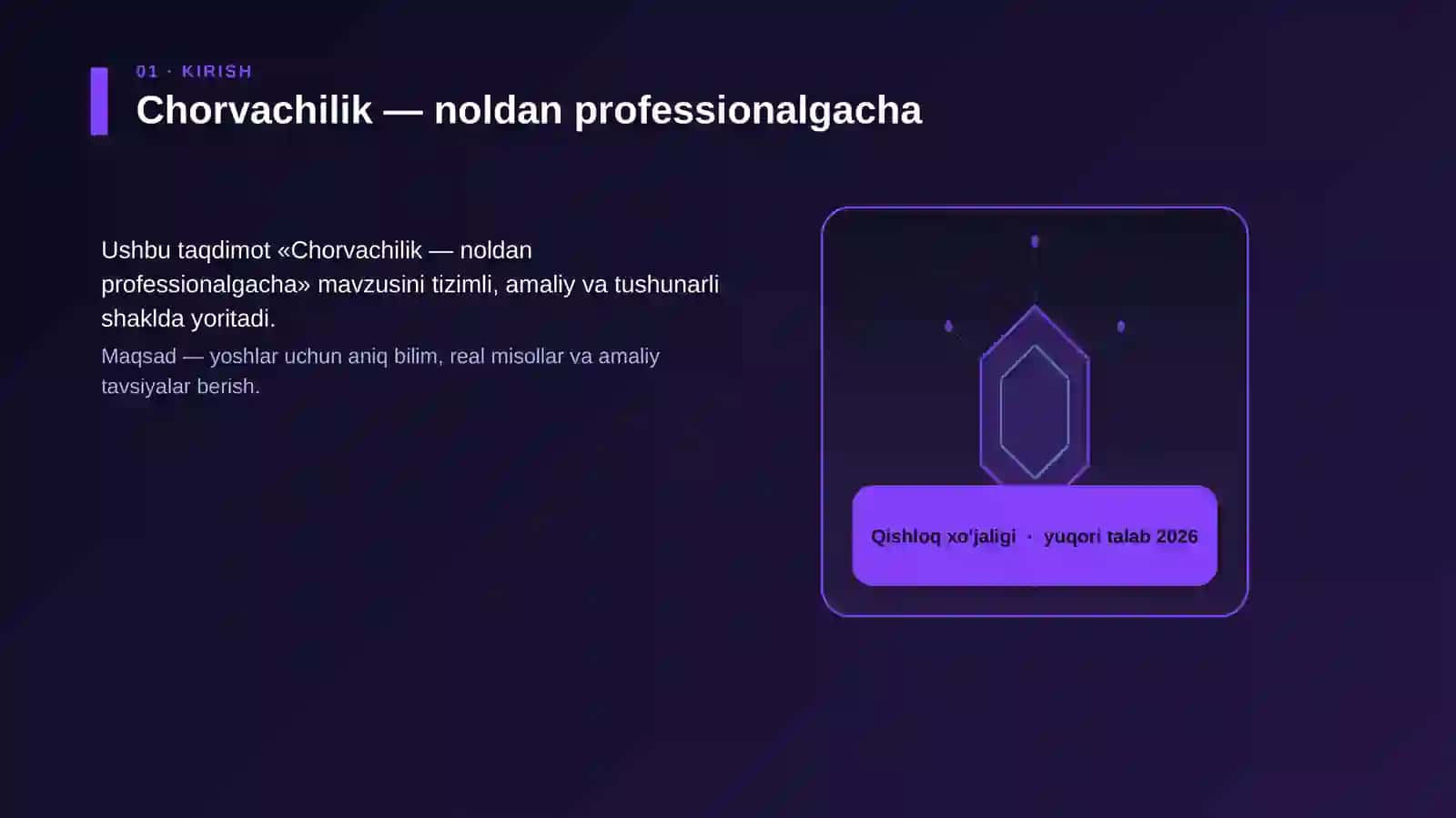 Chorvachilik — noldan professionalgacha 3