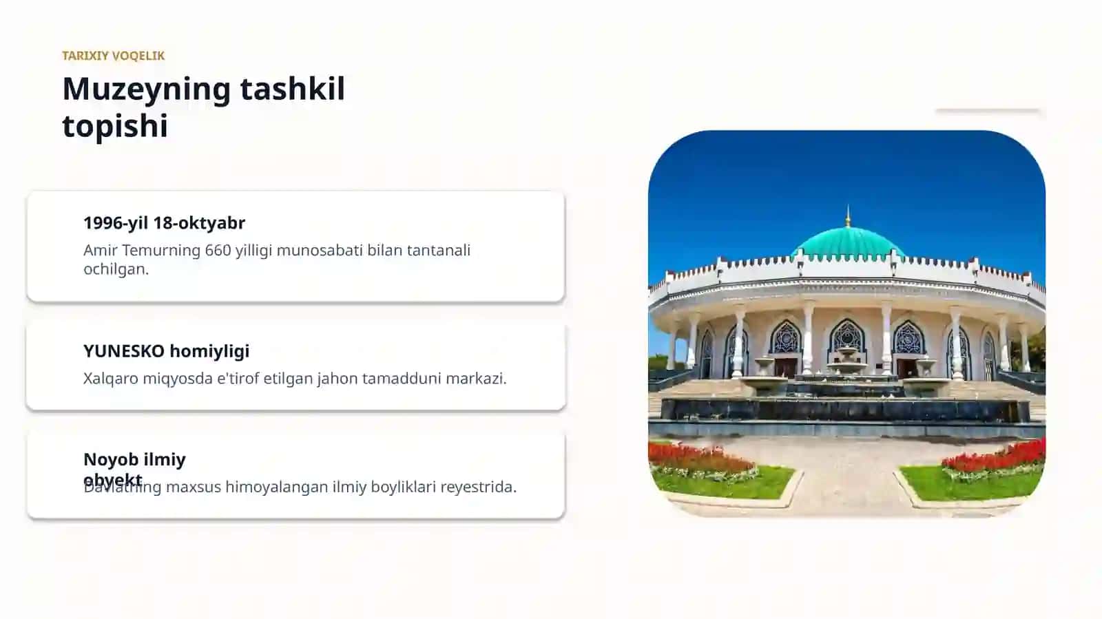 Temuriylar tarixi davlat muzeyi 3