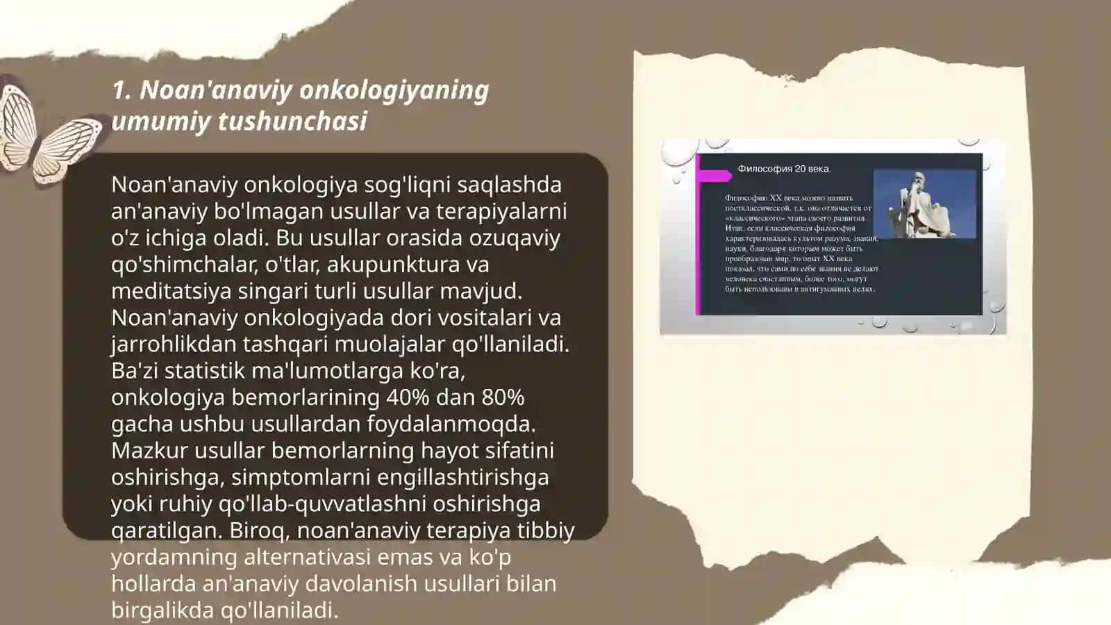 Noklassik onkologiyaning yònalishlari va ahamiyati 3