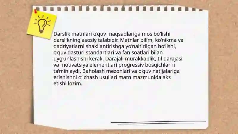 Darslikdaki matnlarning didaktik roli 3
