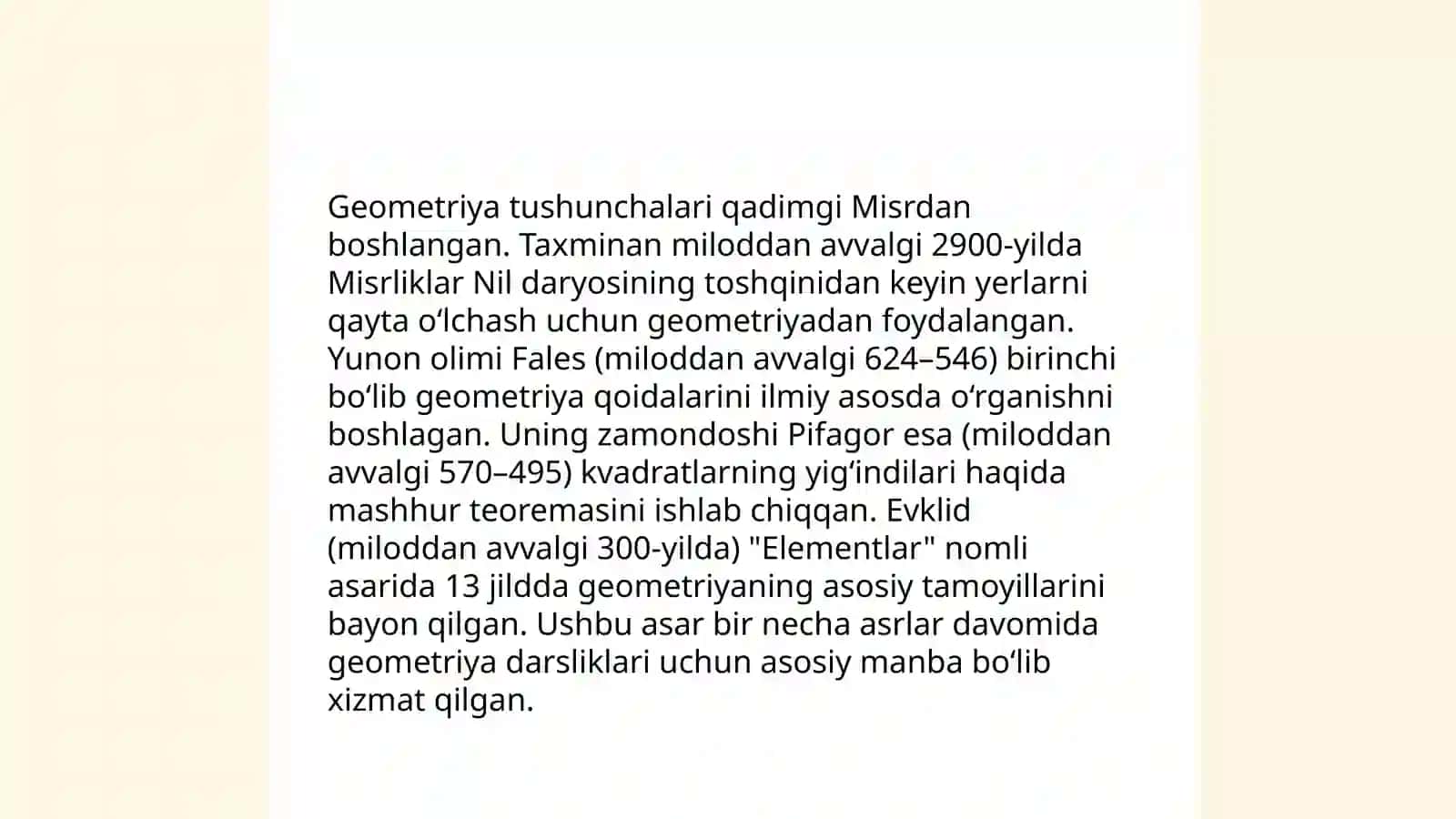 Geometriyaning rivojlanish tarixi 3