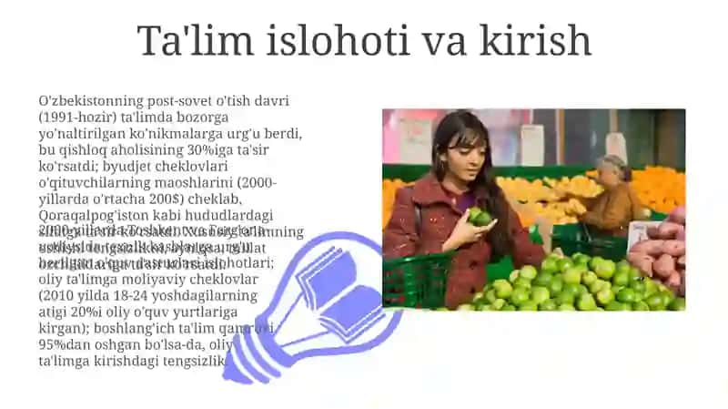 Ta'lim islohoti va kirish 3
