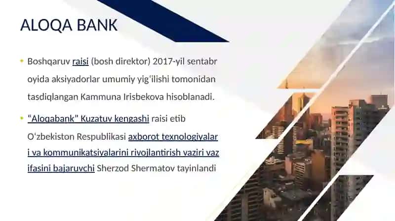 Aksiyadorlik Tijorat "Aloqa Bank" 3