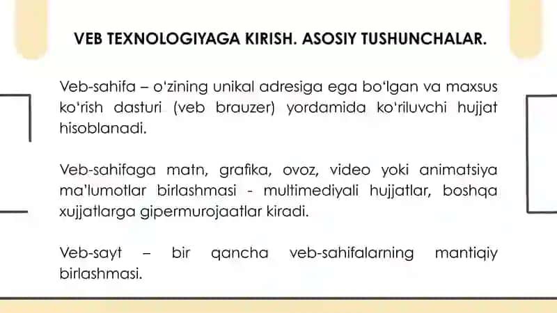 Veb ilovalarni yaratilish tarixi 3