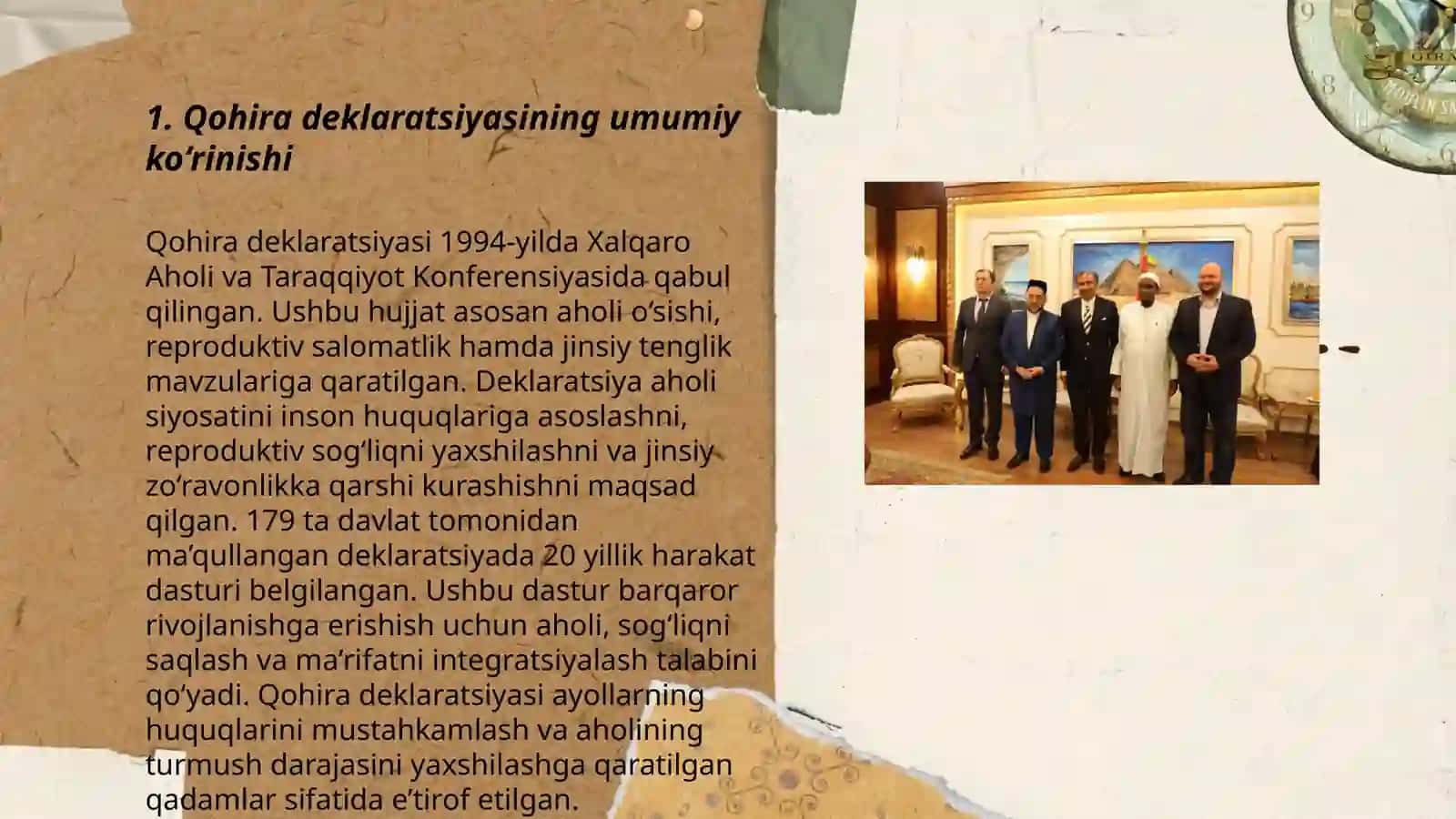 Qohira deklaratsiyasi tarixi va mazmuni 3