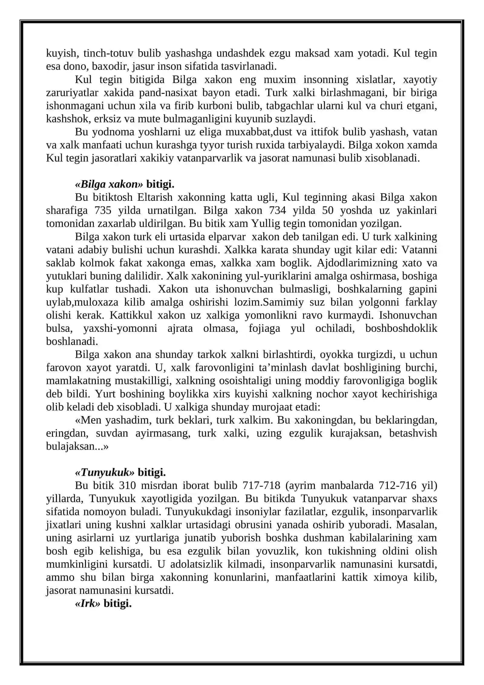 O'rxun - Enasoy yodgorliklartida ta'lim tarbiya masalalari 3