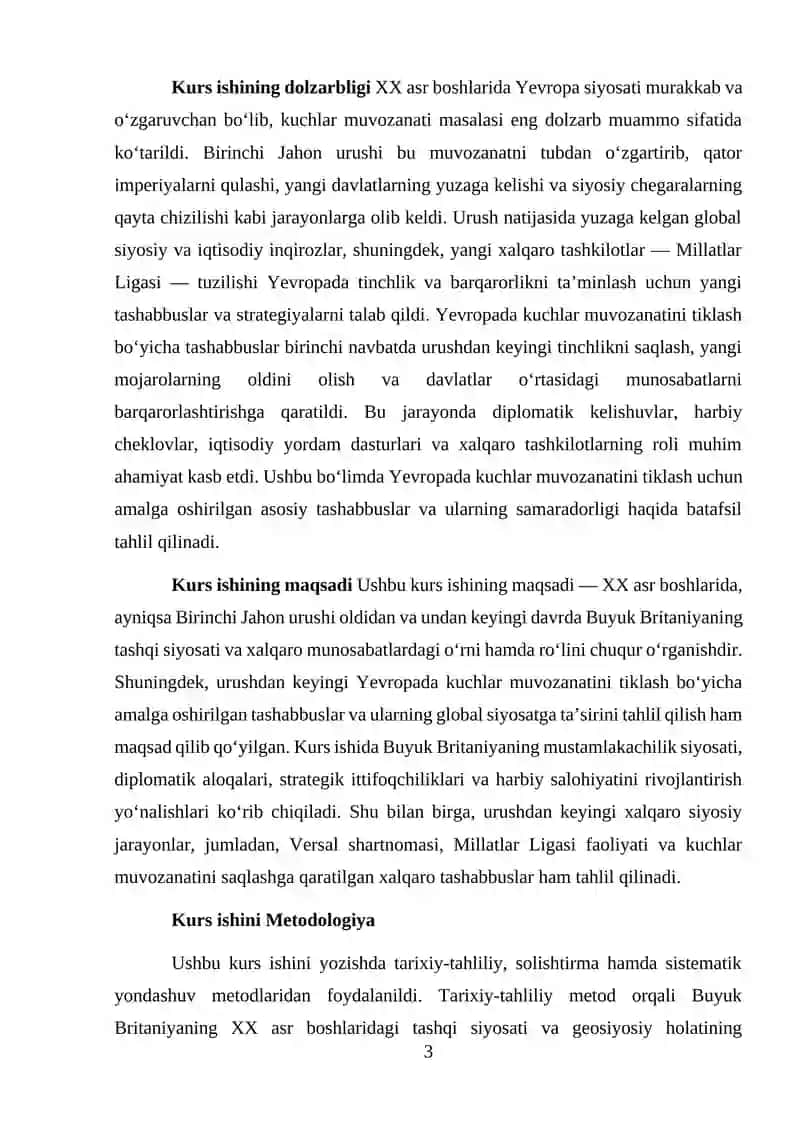 XX asr boshlarida Buyuk Britaniyaning tashqi siyosati 3