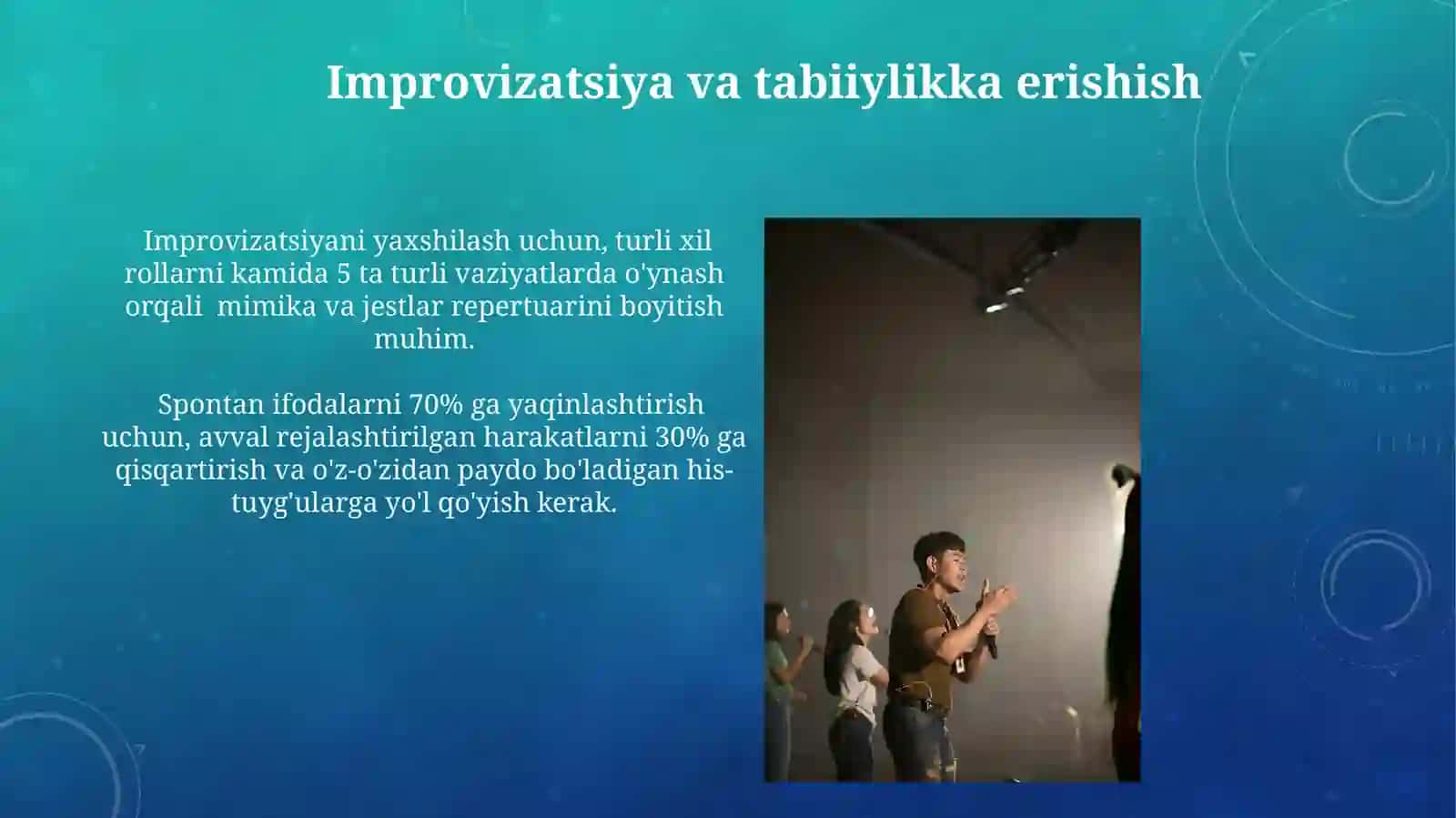 Sahnadagi harakatlar bilan uyg‘unlashtirish 3