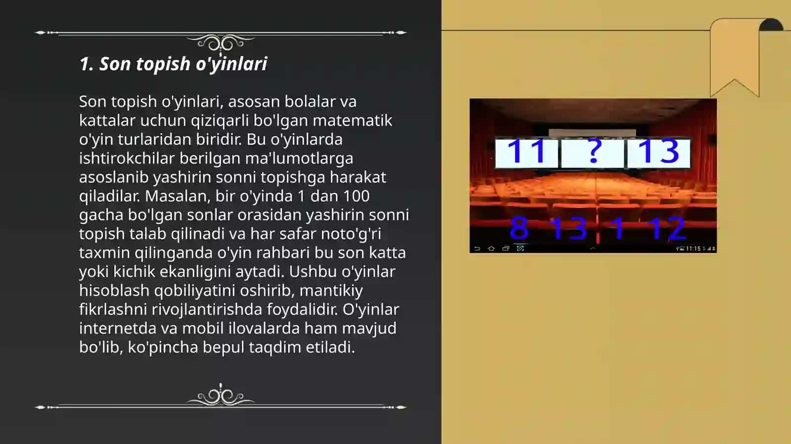 Qiziqarli matematik oʻyinlar 3