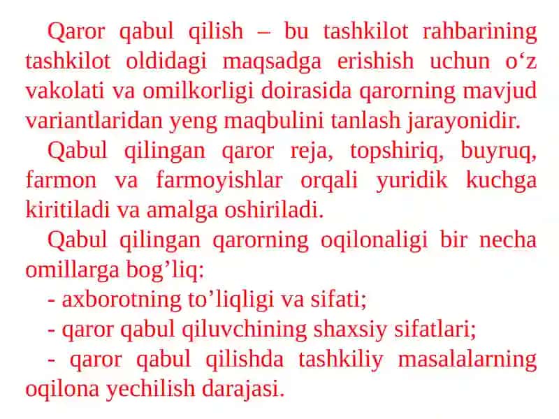 Boshqaruv Qarorlarini Qabul Qilish 3