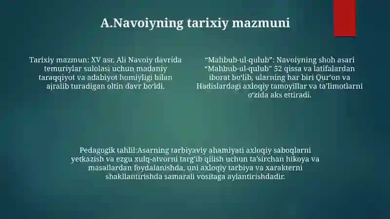 Navoiyning “Mahbub- Ul- Qulub” Asari-Ning PedagogikTahlili 3