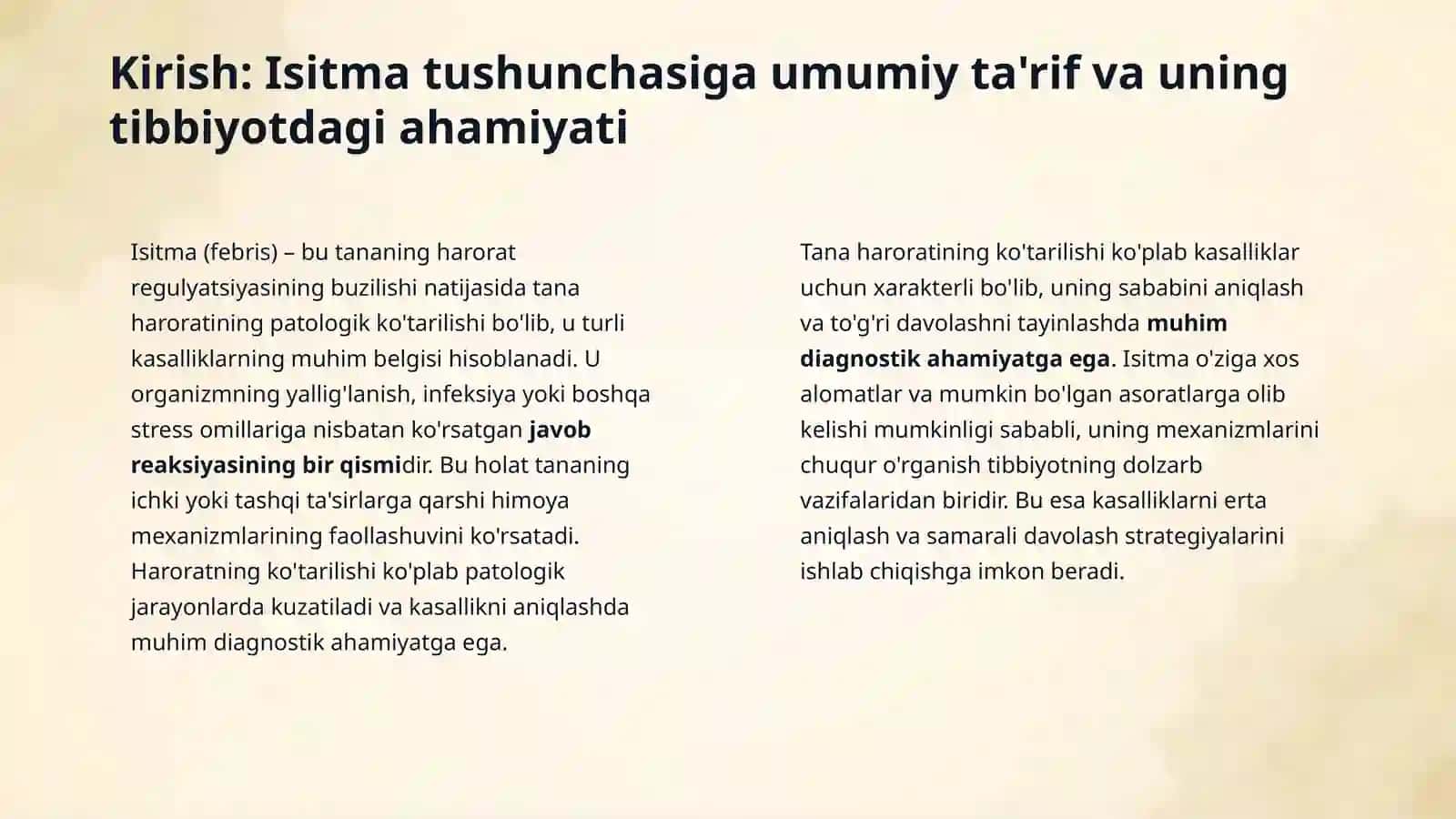 Isitmaning etiologiyasi va patogenezi, turlari, oqibatlari. 3