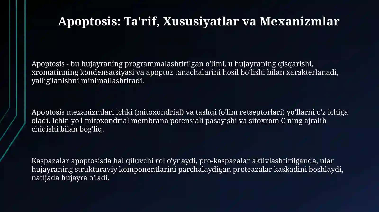 Apoptosis: Ta'rif, Xususiyatlar va Mexanizmlar 3